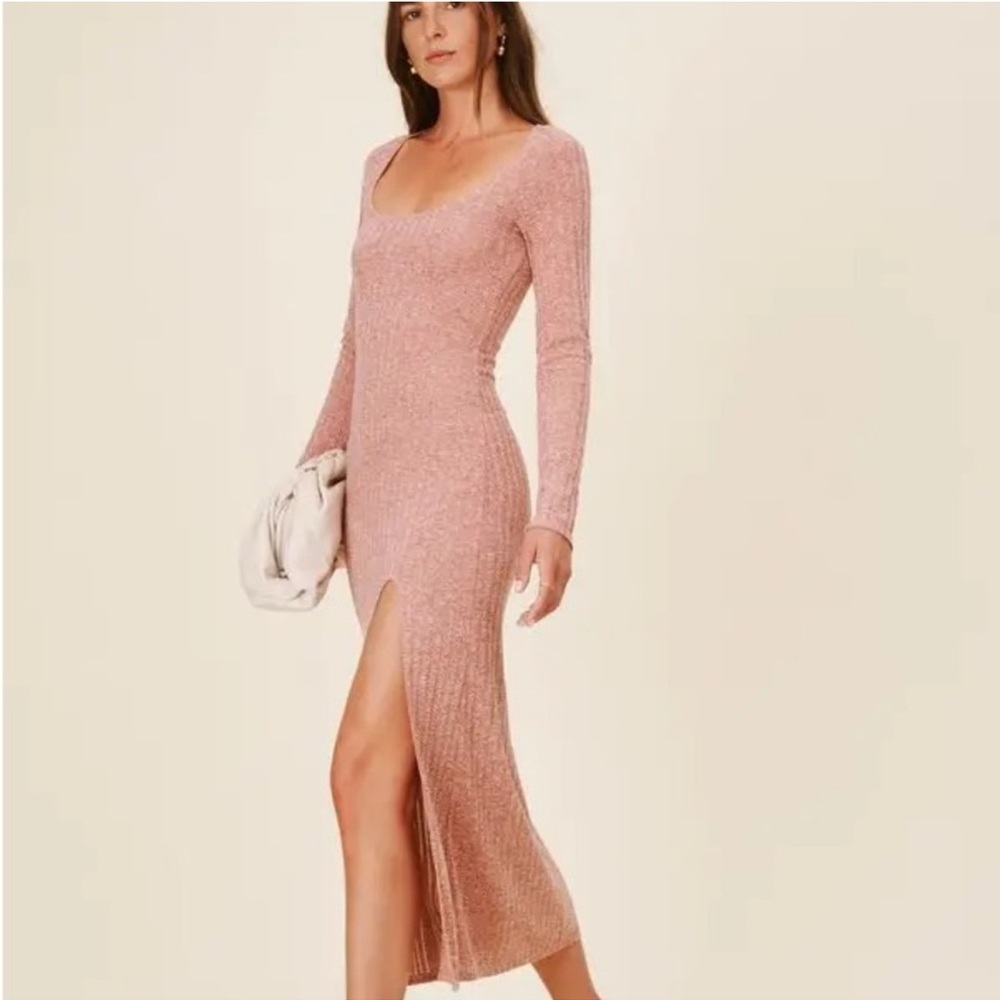 Reformation Lemon Dress Salmon - Size XS